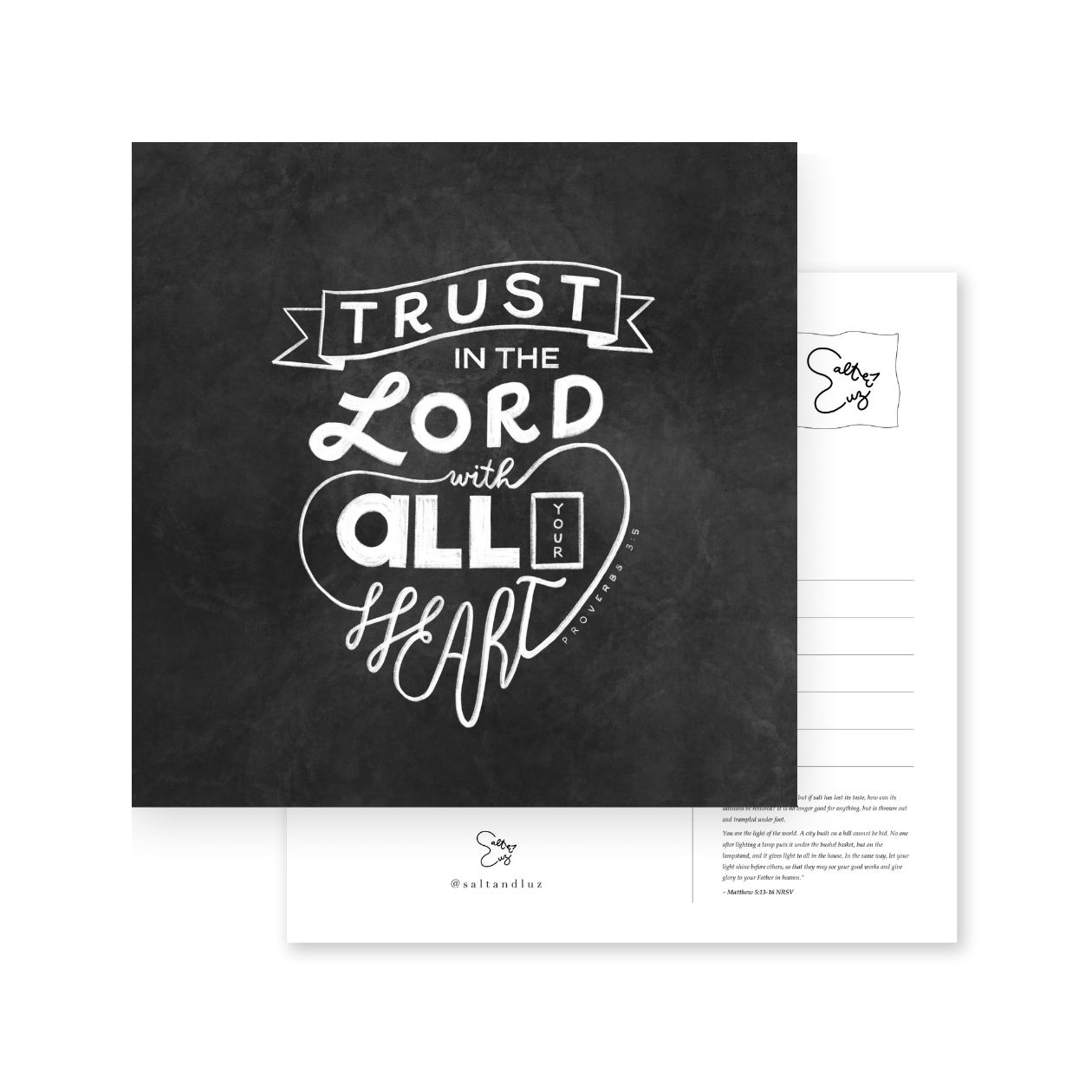 Trust in the Lord with all your heart Postcard