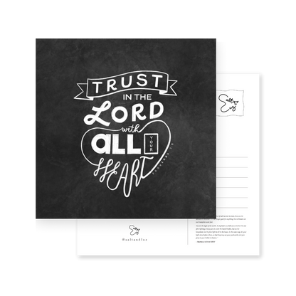 Trust in the Lord with all your heart Postcard