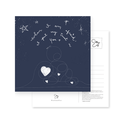 When I am afraid I put my trust in You Postcard