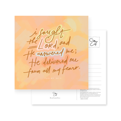 I sought the Lord and He answered me Postcard