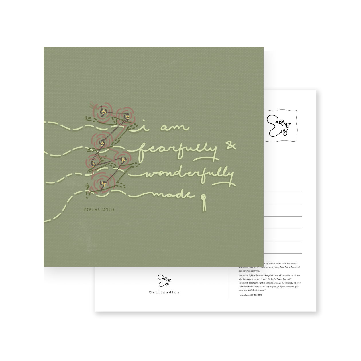 I am fearfully and wonderfully made Postcard