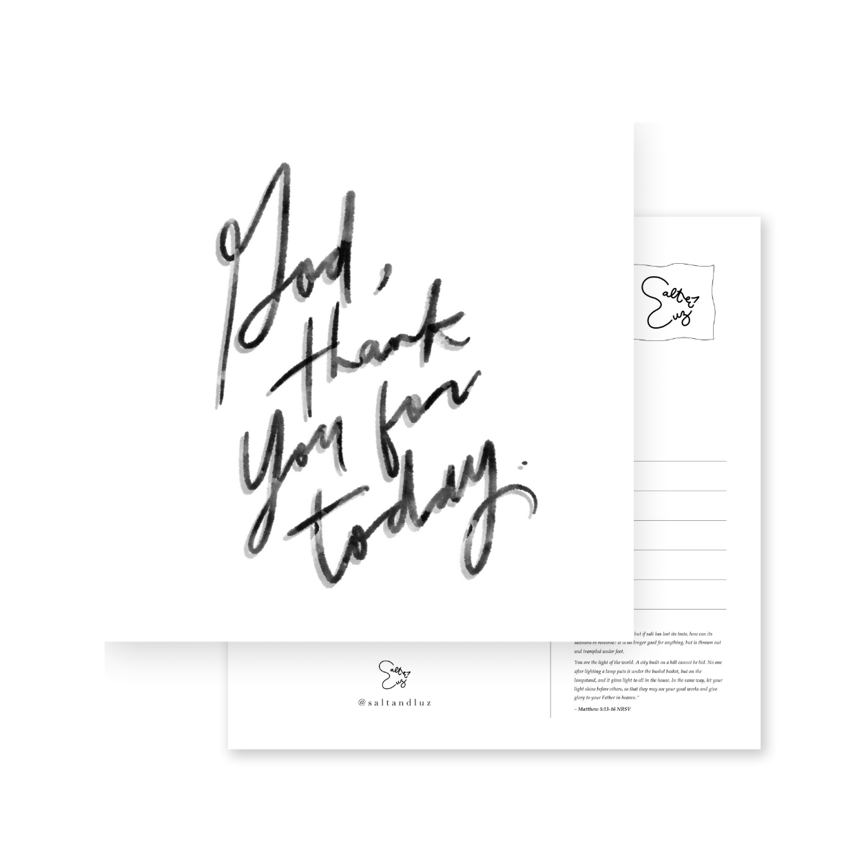 God thank you for today Postcard