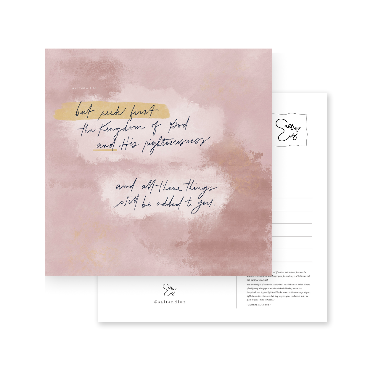 Seek first the kingdom of God Postcard