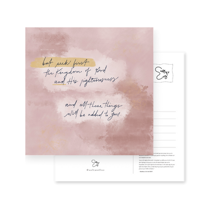 Seek first the kingdom of God Postcard