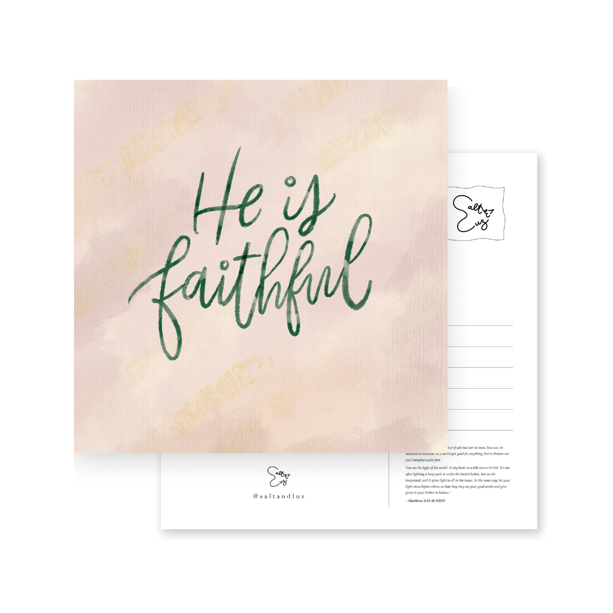He is faithful Postcard