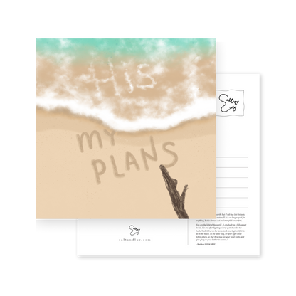 His plans are greater than mine Postcard