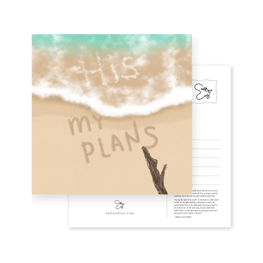 His plans are greater than mine Postcard