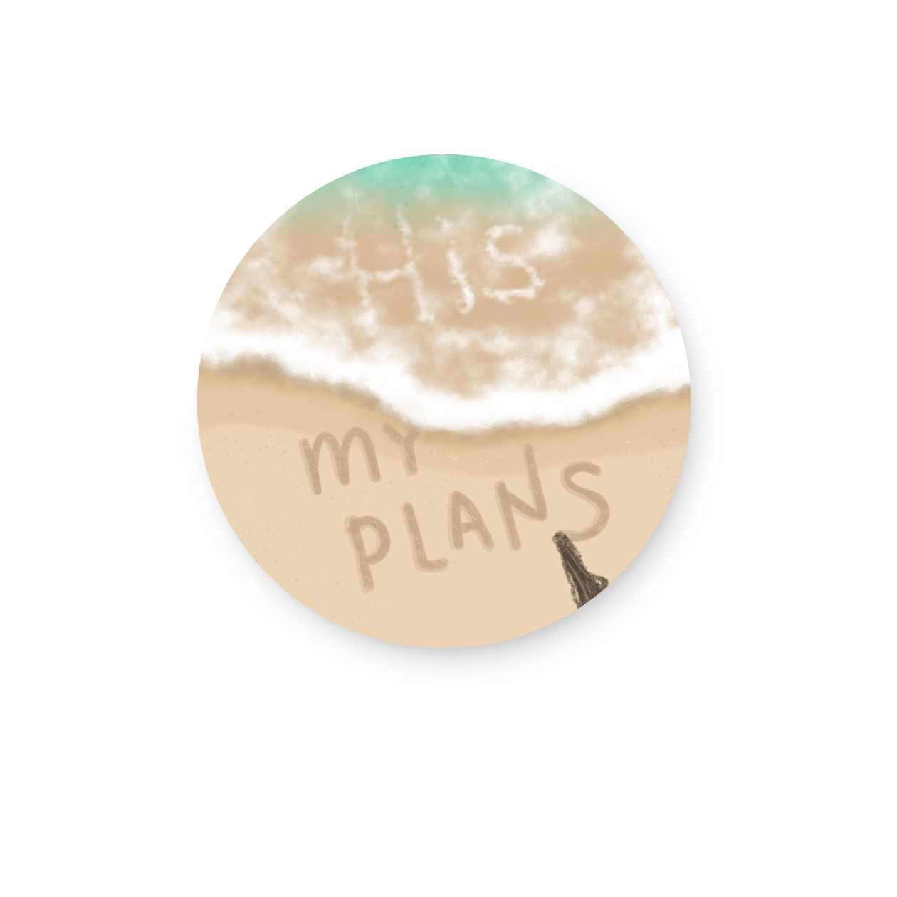 His plans are greater than mine Sticker