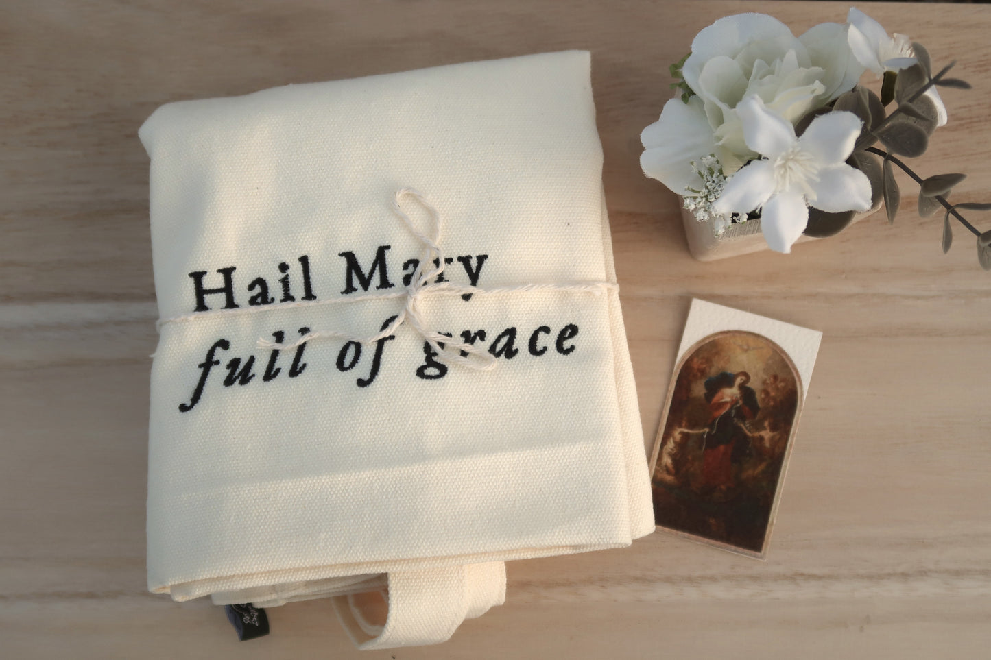 Hail Mary Full of Grace Tote Bag