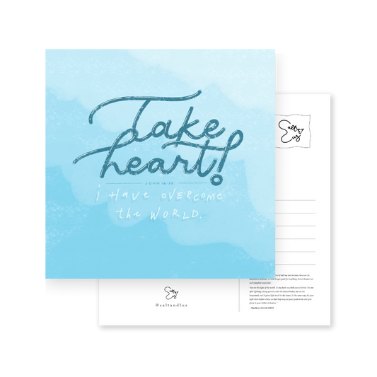 Take heart! I have overcome the world Postcard