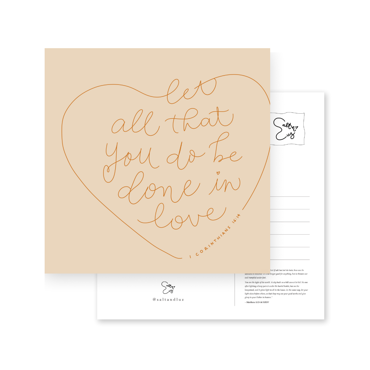 Let all that you do be done in love Postcard