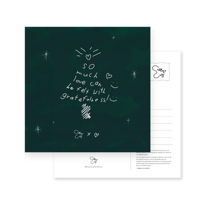 So much love can be felt with gratefulness Postcard