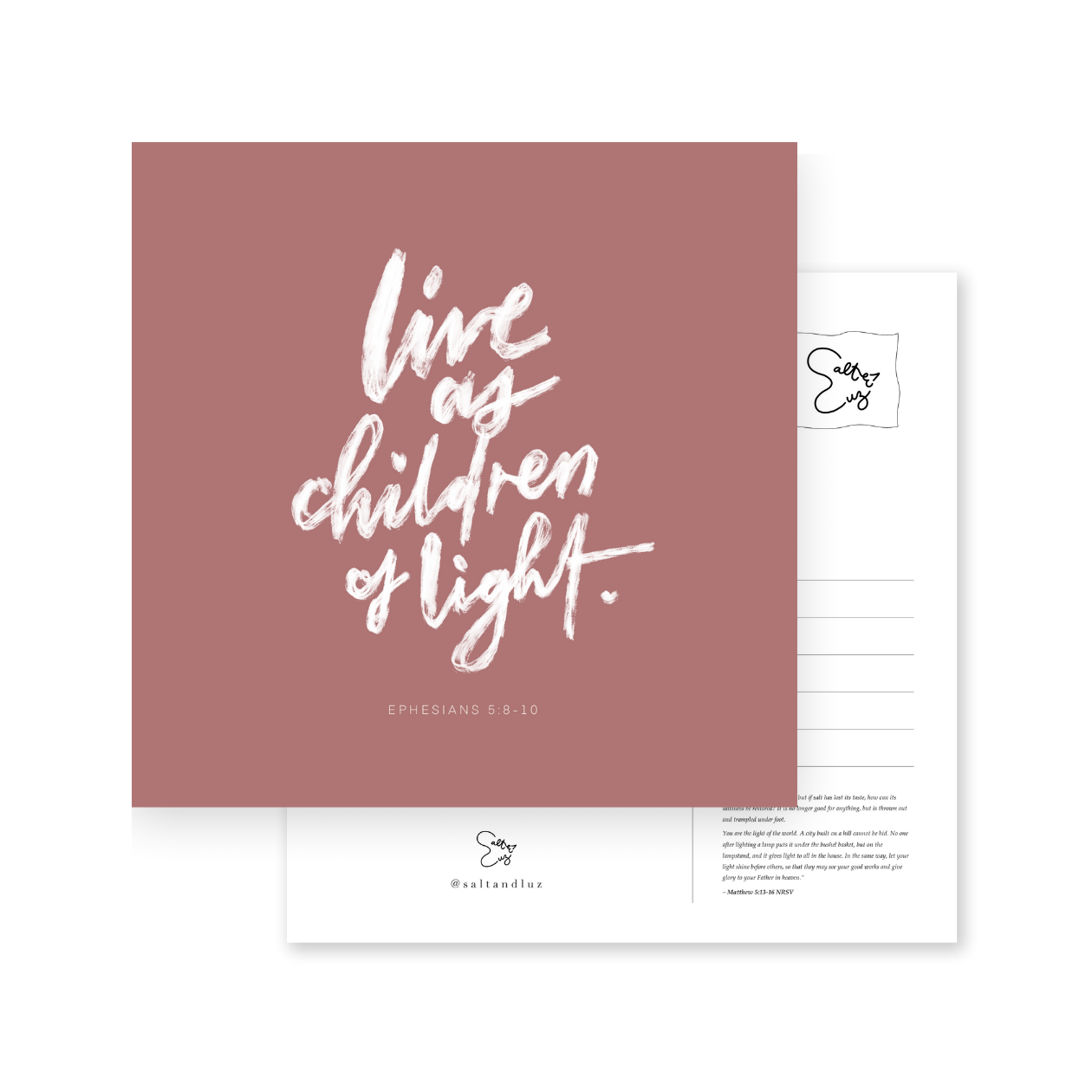 Live as children of light Postcard