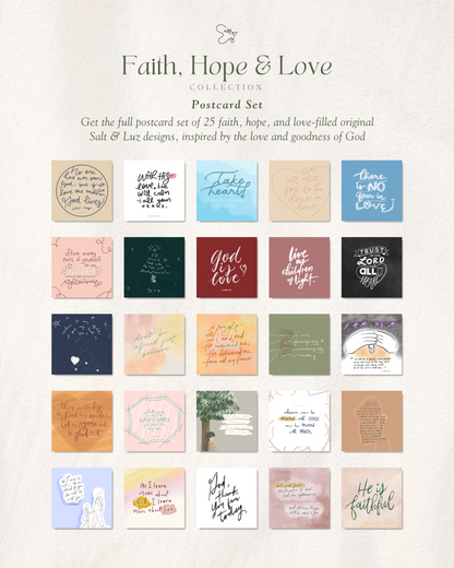 Faith, Hope & Love Collection Postcard Set