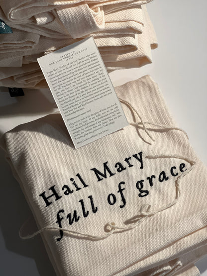 Hail Mary Full of Grace Tote Bag