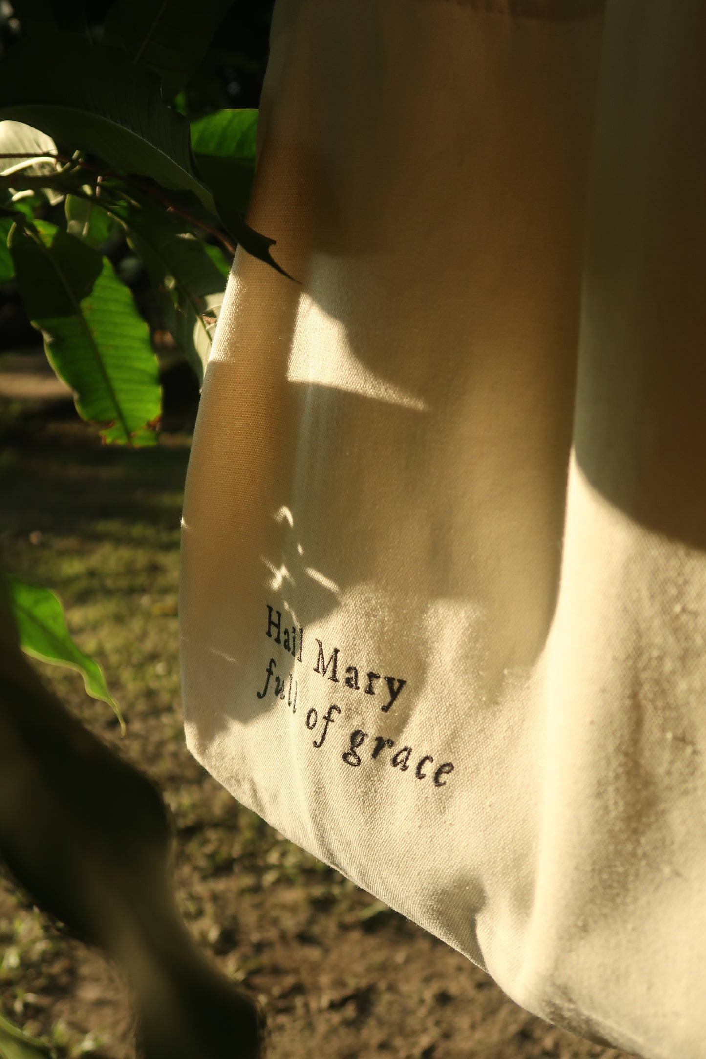 Hail Mary Full of Grace Tote Bag
