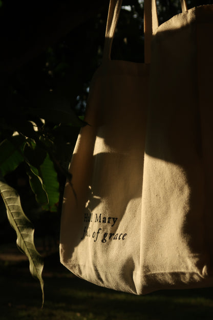 Hail Mary Full of Grace Tote Bag