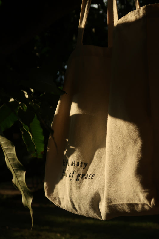 Hail Mary Full of Grace Tote Bag